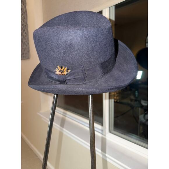 Stacy Adams Other - Stacy Adams Classic Men’s Wool Felt Fedora – Navy Blue (XL)